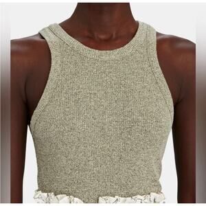 AGOLDE Bailey Rib Tank in Keylime Heather